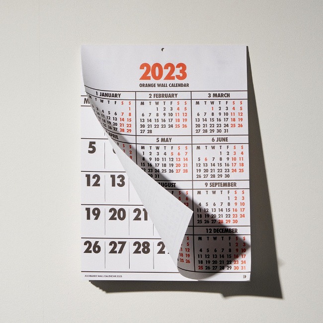 [도큐멘토] Orange Wall Calendar 2023 (2size)