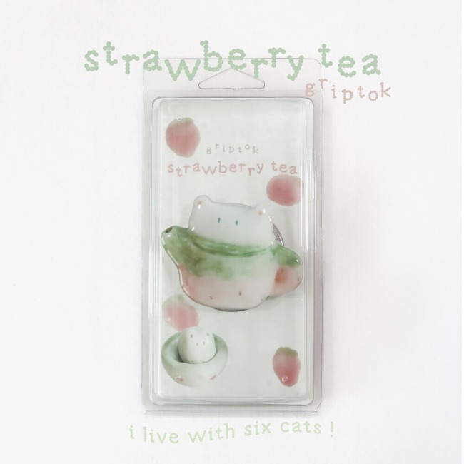 [i live with six cats] [그립톡] Strawberry tea🍓