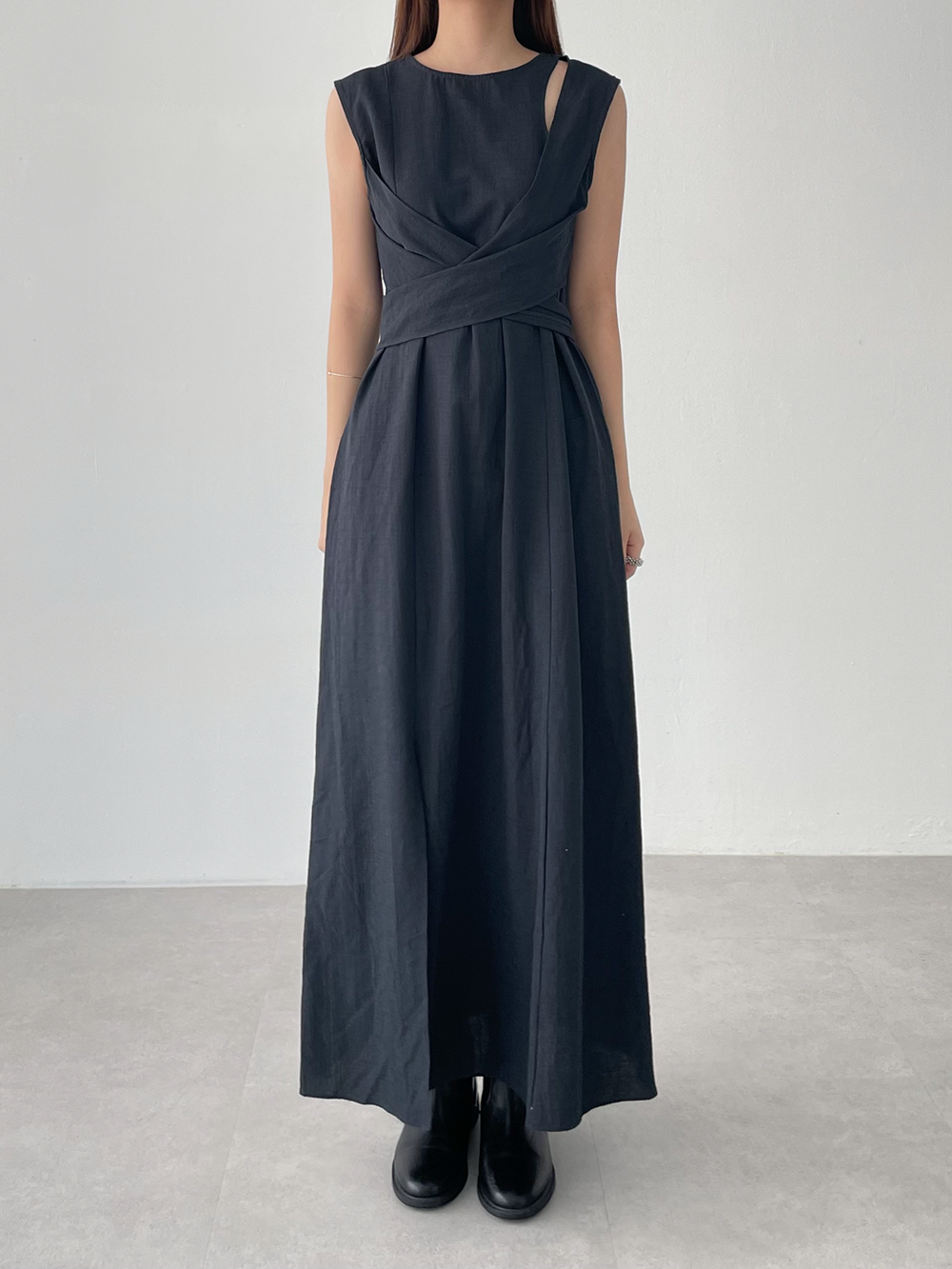 wearable cotton strap dress (3color)