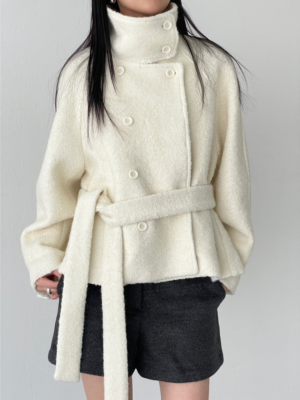 wool 50) high neck double coat (2color)