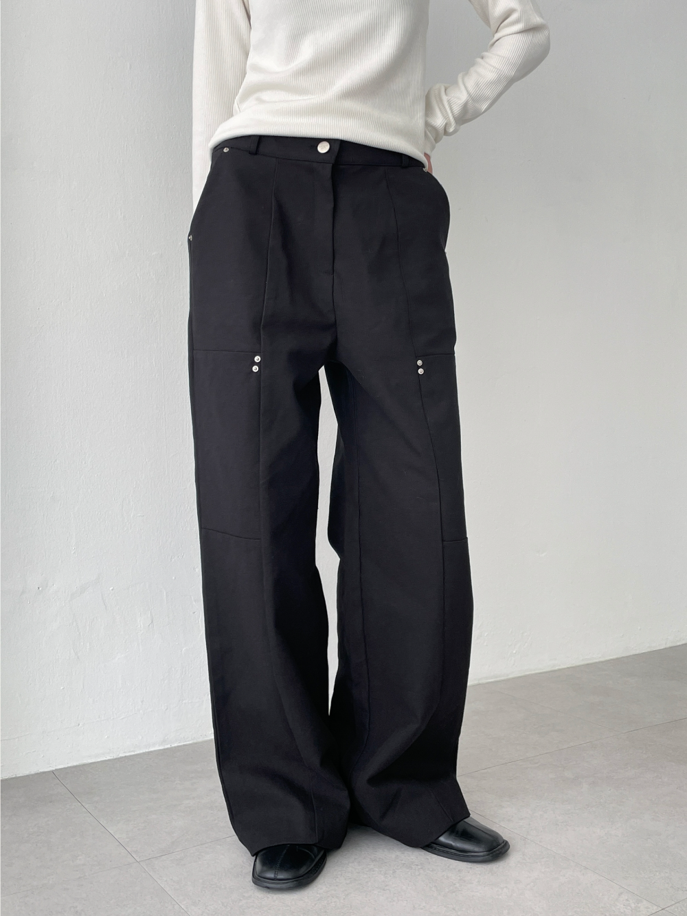double rivet pants (2color)