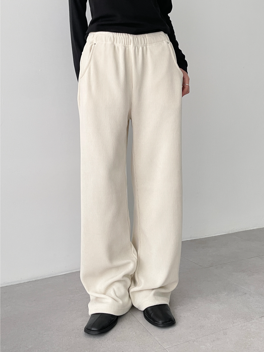 regular corduroy banding pants (3color)