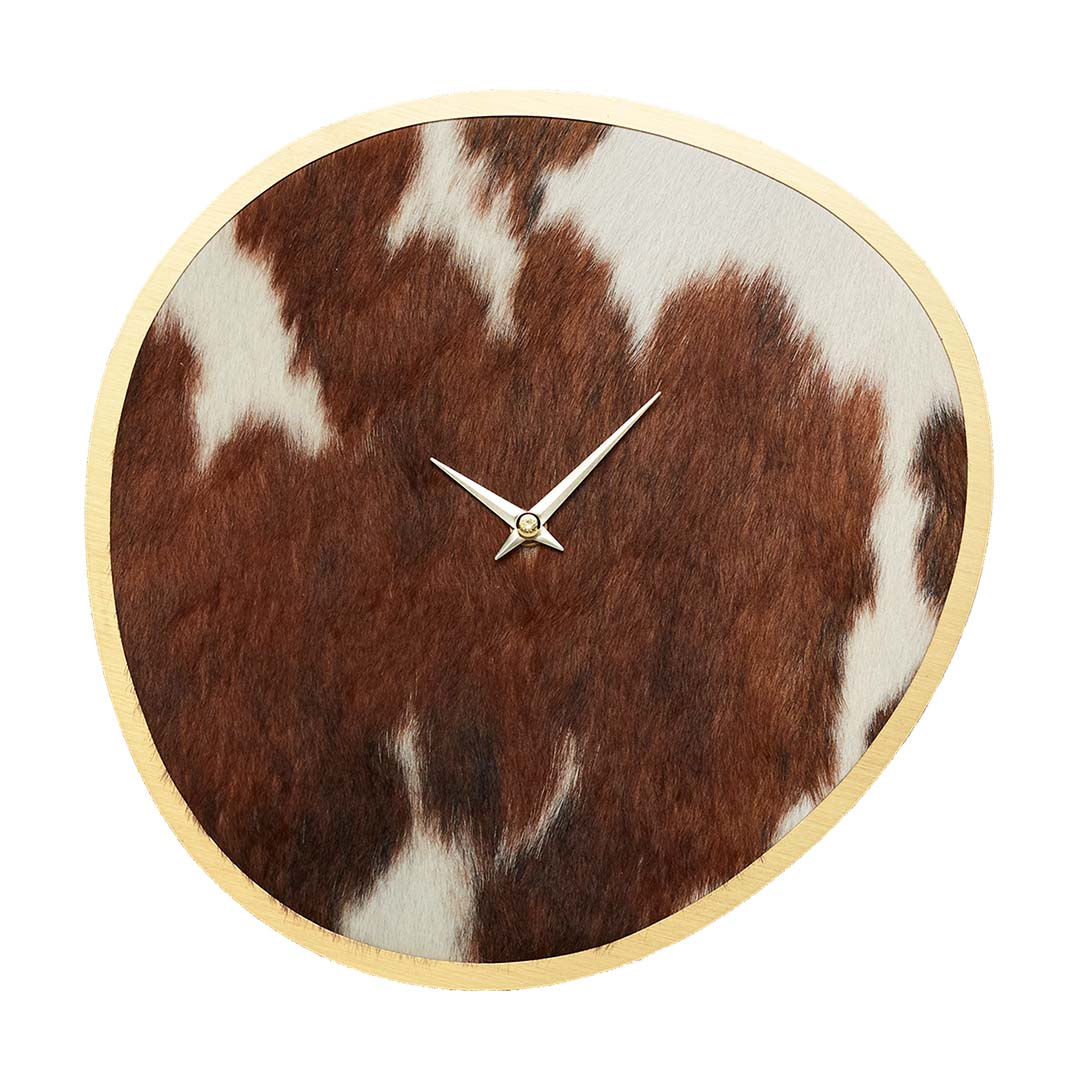 Cowhide Clock