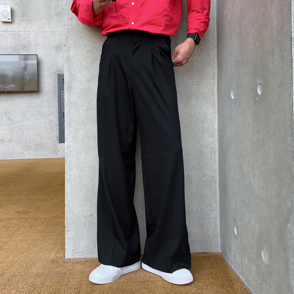 FL Trendy Two-Tuck Wide Pants