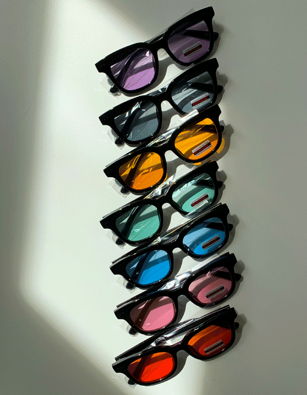 colorful tinted sunglasses