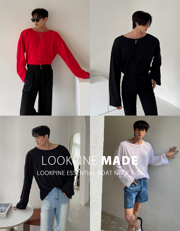 MADE LOOKPINE Essential Boat Neck T-Shirt