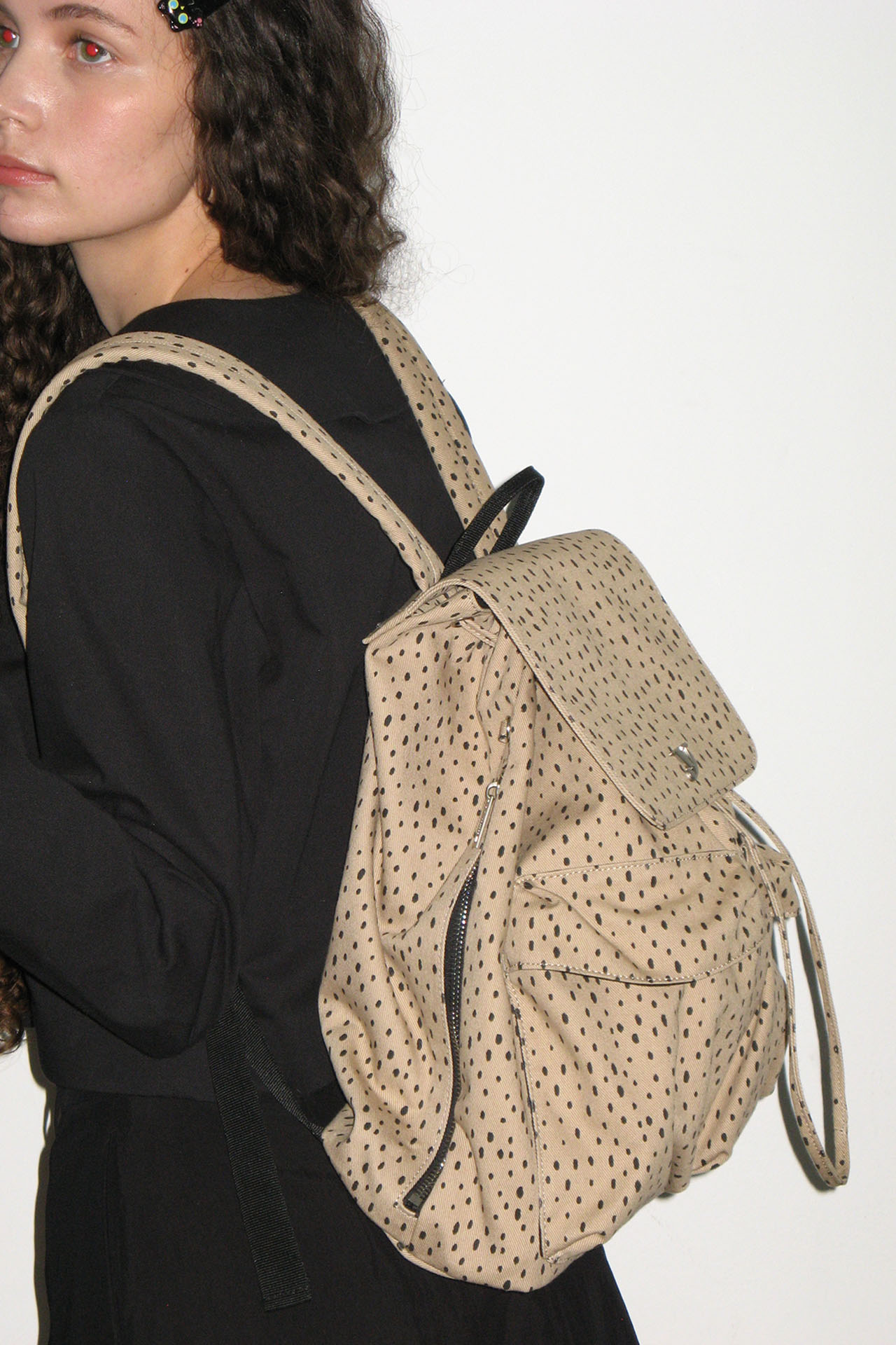 韓国人気ブランド☆mini day backpack (dot leopard)/YEOMIM 韓国人気ブランド☆mini day backpack (dot leopard)/YEOMIM