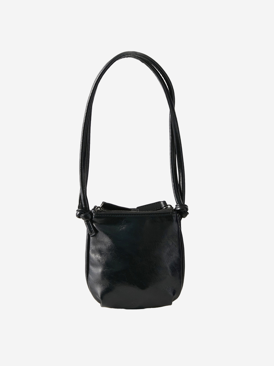 [4차 재입고] mini layered bag (crinkle black)