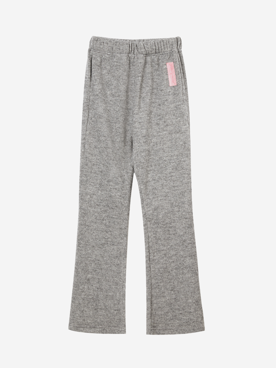essential knitted boot cut pants (grey)