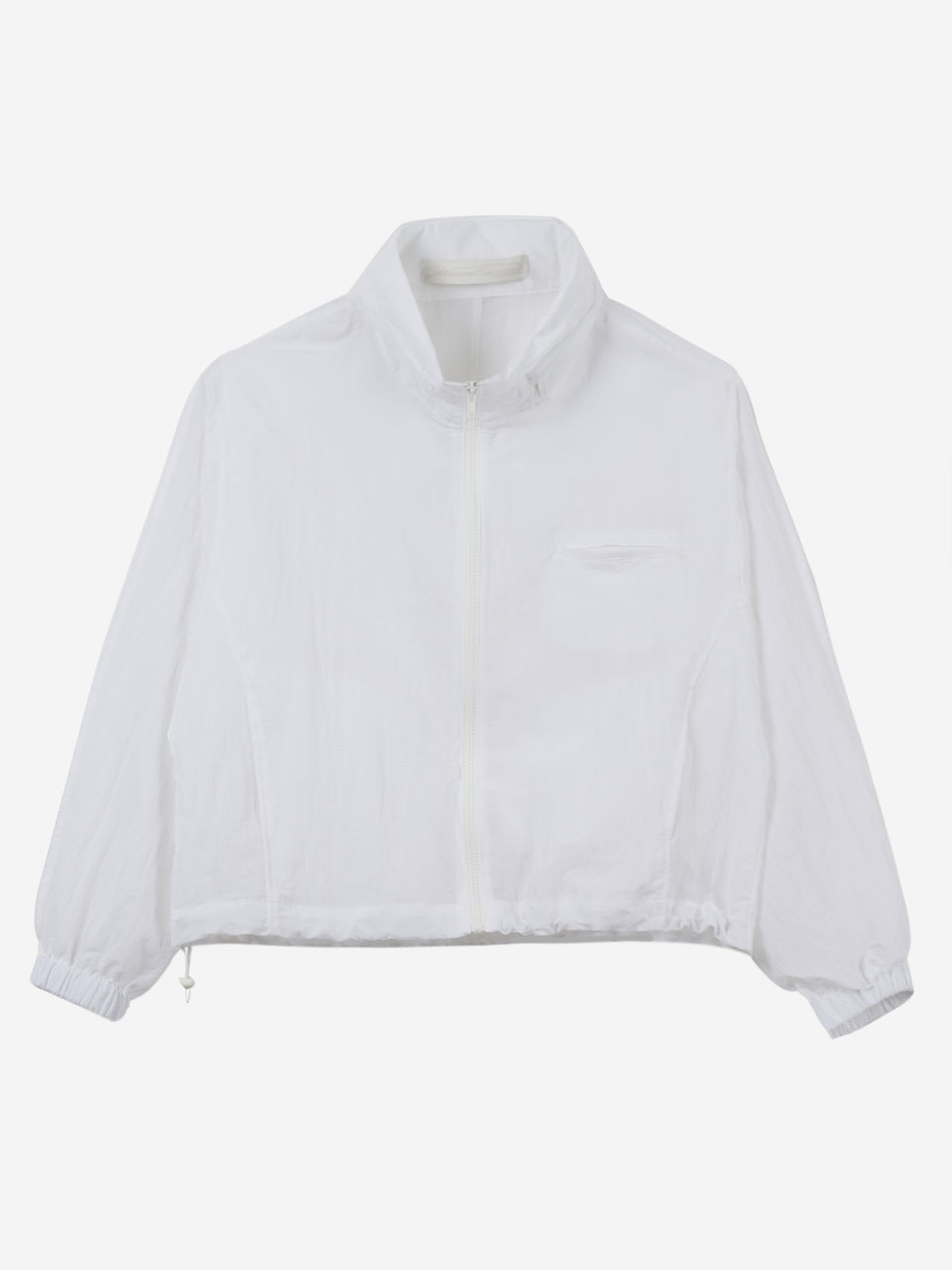 nylon hoodie windbreaker (white)