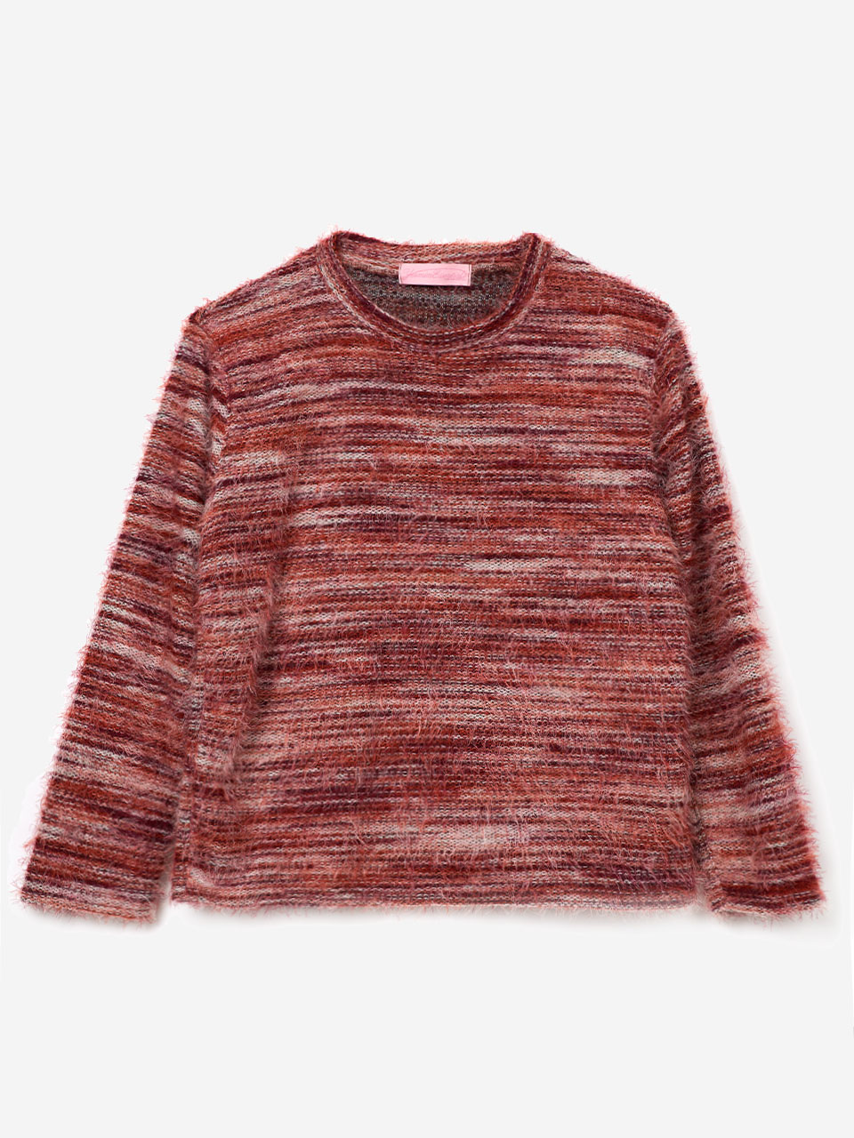 hairy two tone knit (red)