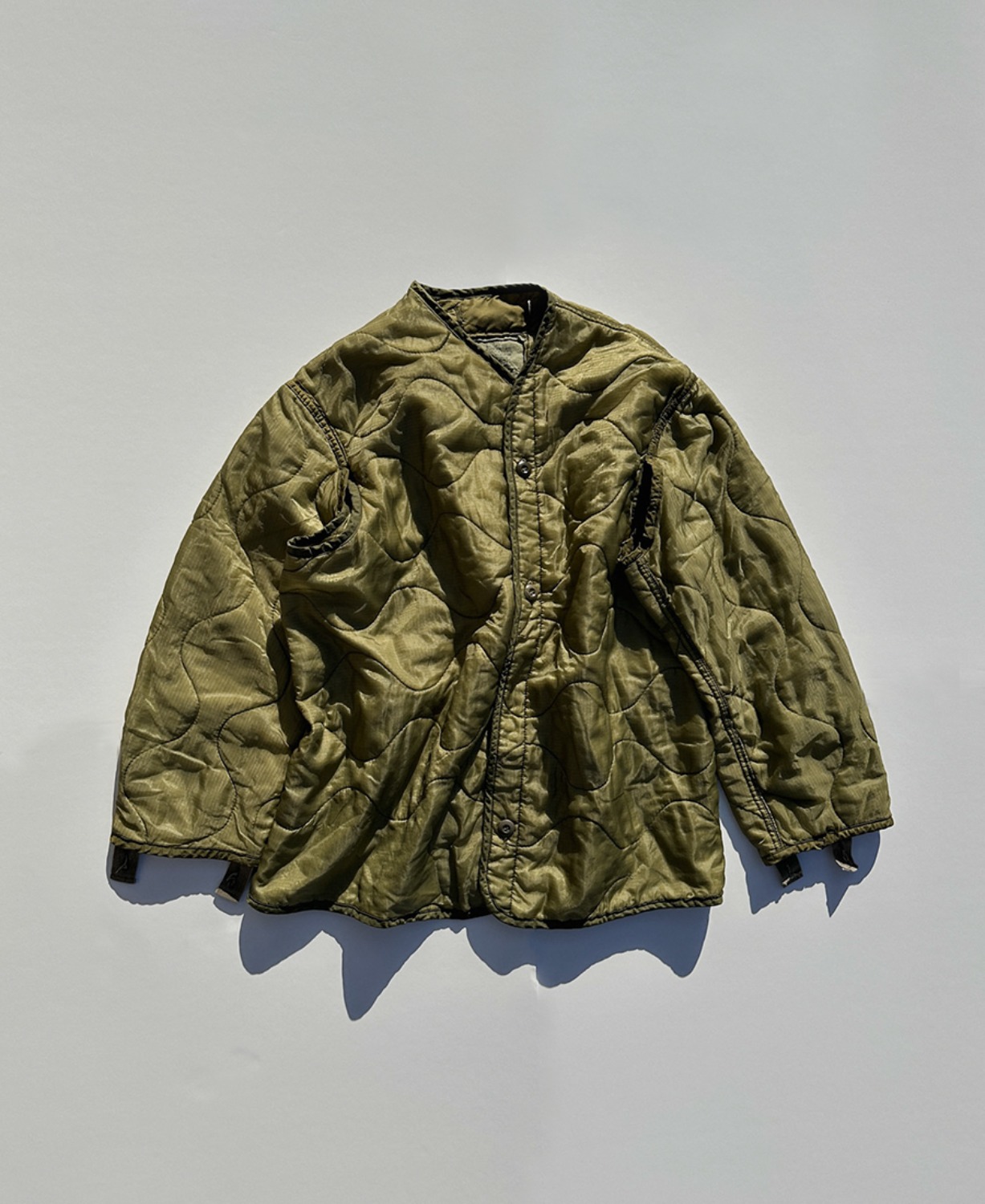 Upcycled Army Green Liner Jacket 업사이클 그린 라이너 패딩 재킷
