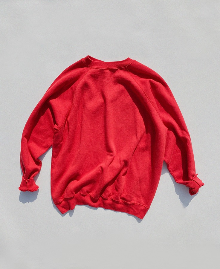 [VINTAGE] 빈티지 라글란 스웻 셔츠 Cherry red No.3