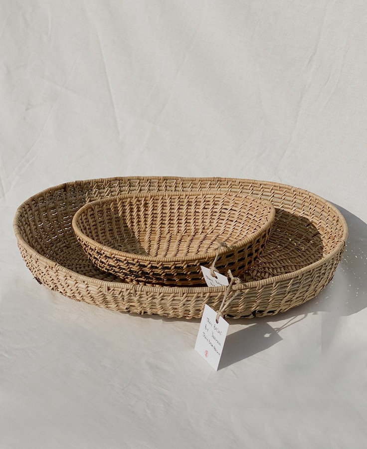 Tray basket by Yanomami people 핸드메이드 트레이 바스켓 바구니 - Large