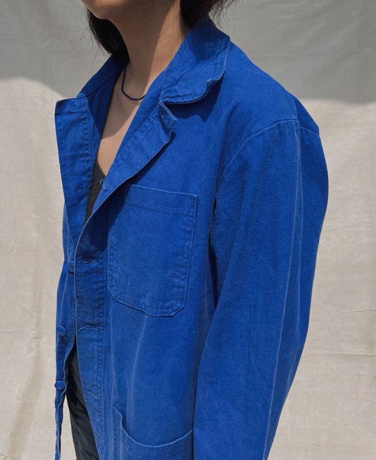 [VINTAGE] 빈티지 유럽 유니섹스 워크웨어 블레이저 재킷 No.12_23_Cobalt blue