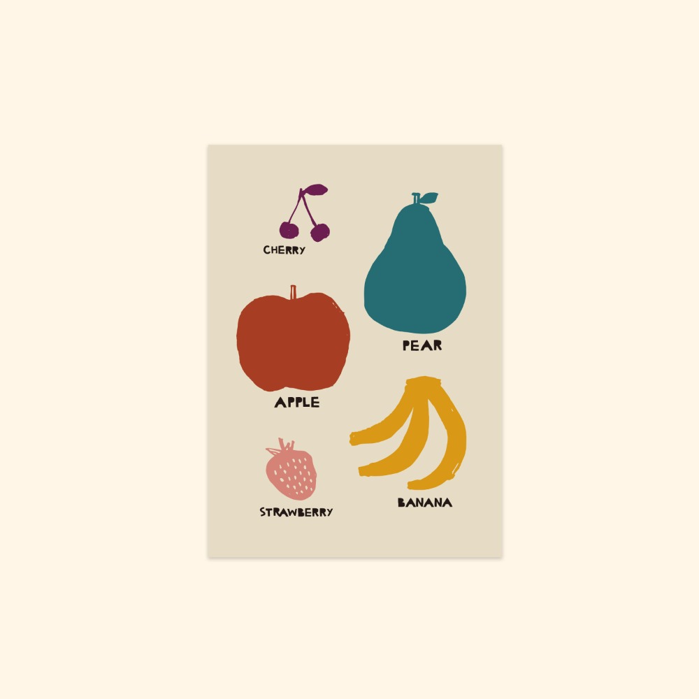 Mon ete, 몬에떼 Paper Poster - Fruits (2Color)