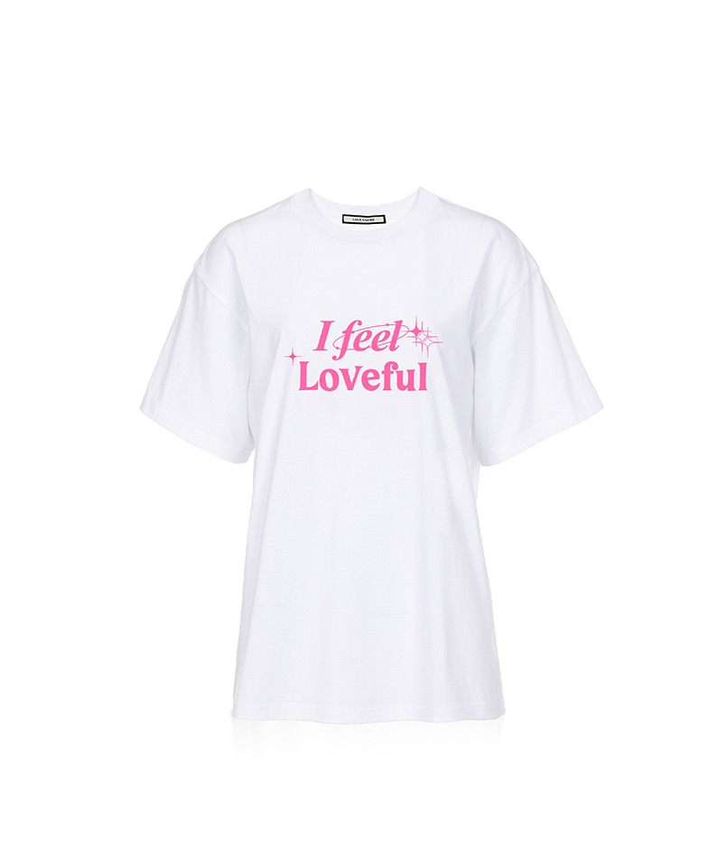 [아이 필 러브풀 레터링 티셔츠]I feel Loveful Lettering T-shirt