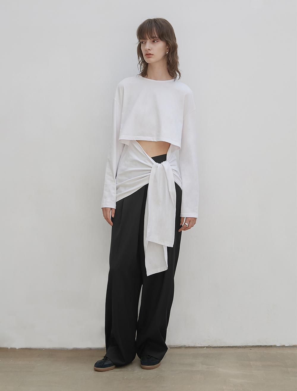 CUT-OUT TIE TOP [WHITE]