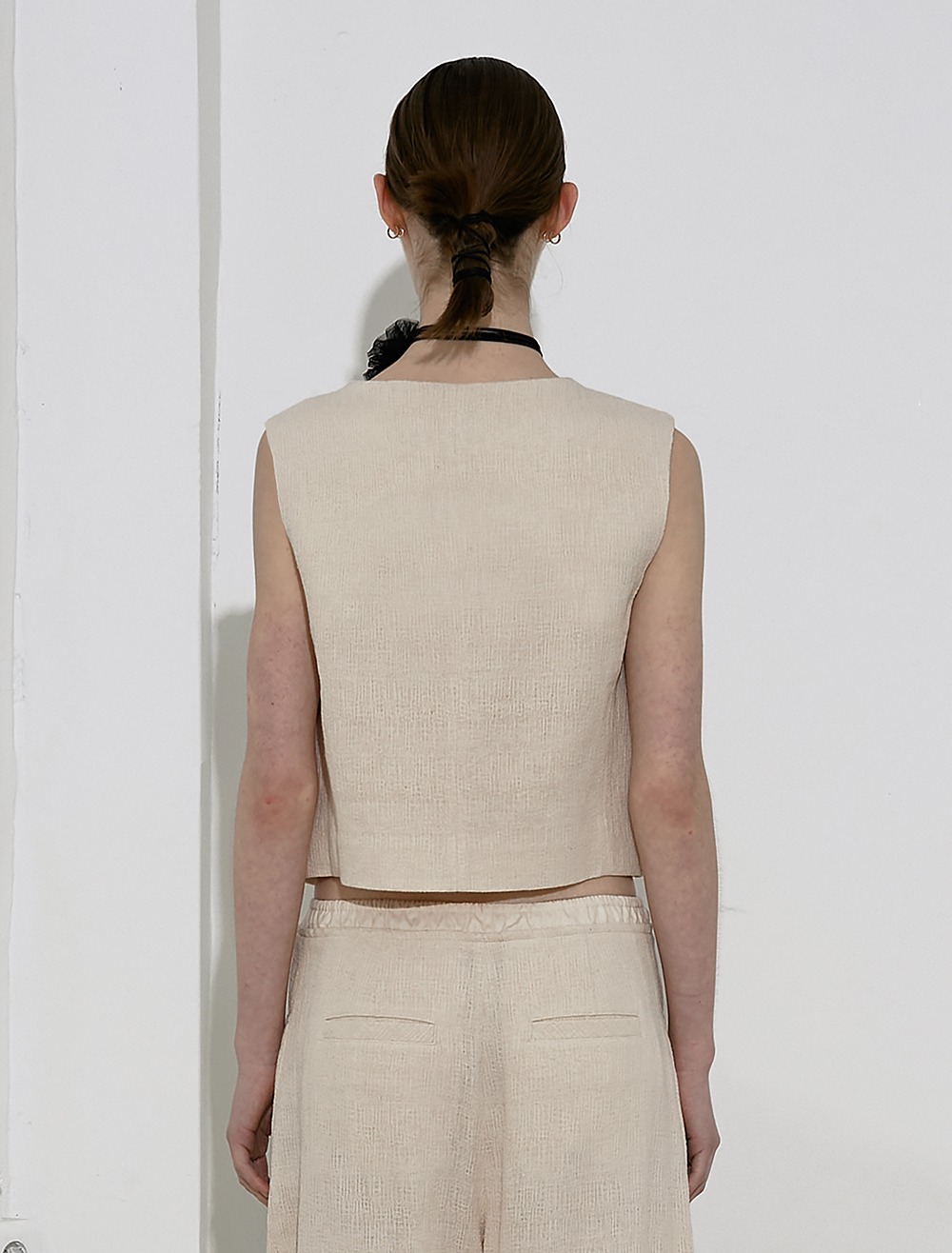 COTTON VEST [BEIGE]