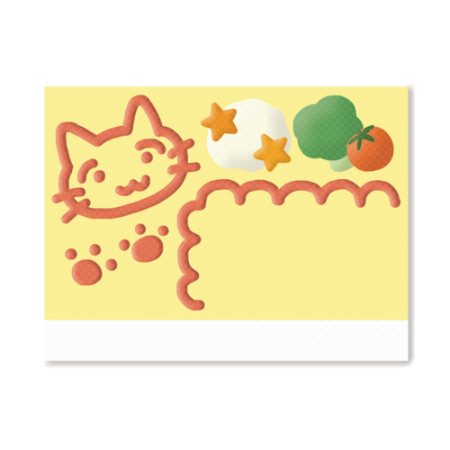 네코메이드수프 고양이 그림 오무라이스 메모지