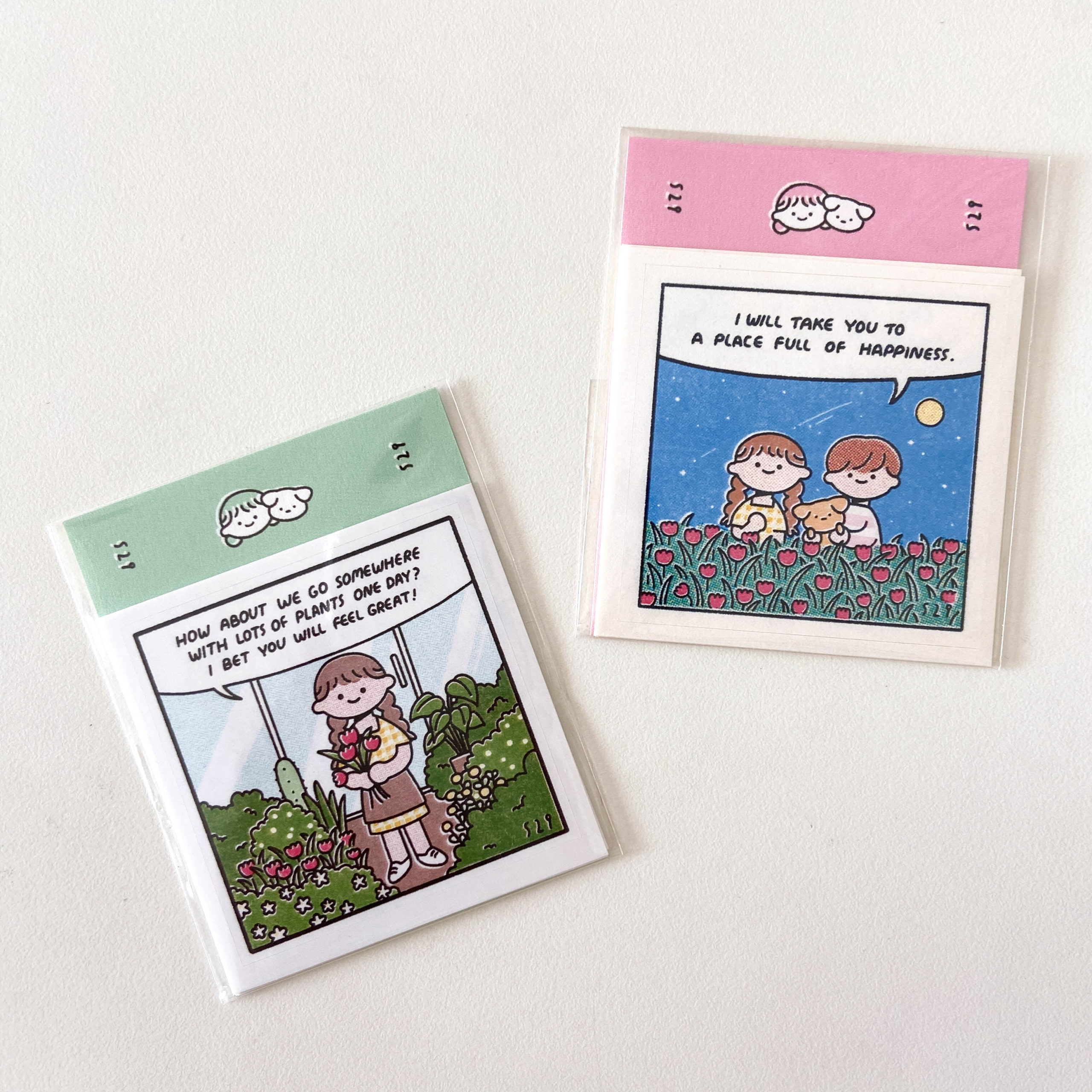 [oiguclub]mini sticker pink/green