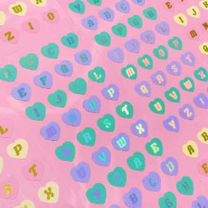 [만타박스]반짝반짝 Heart Alphabet cool 칼선 스티커