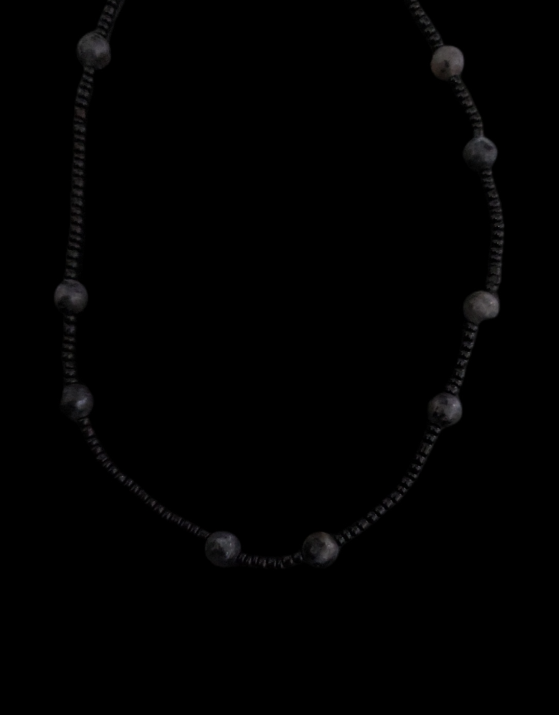 BLACK MARBLE NECKLACE