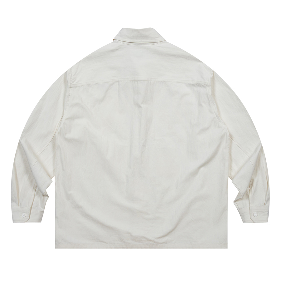 Overfit Work Shirts White