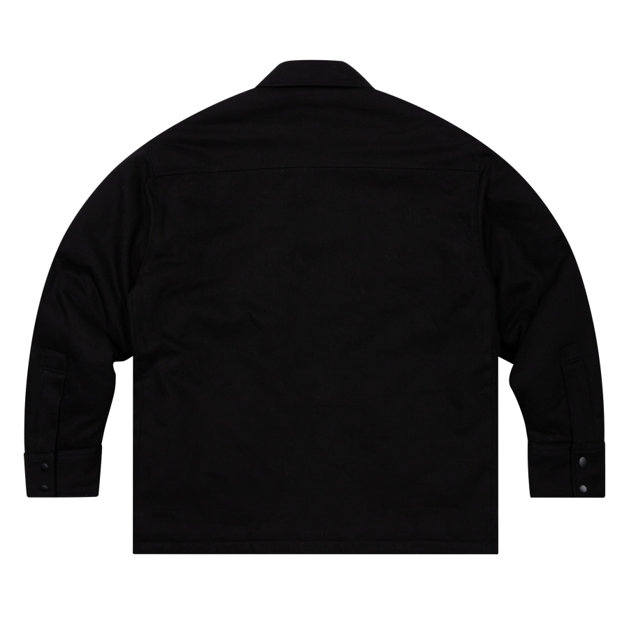 Oversize Quilted Shirts Jacket Black