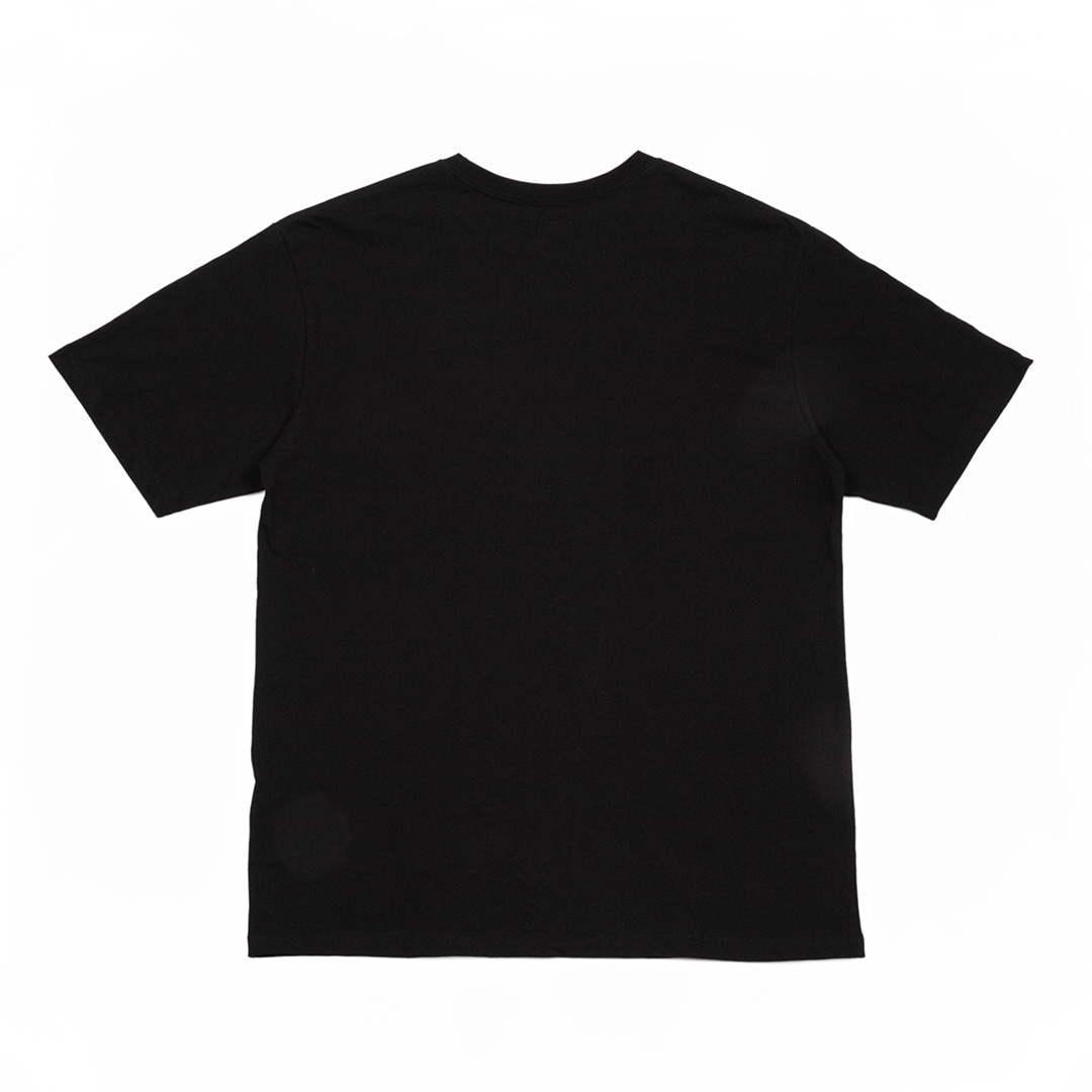 Overfit Round Logo T-shirts black