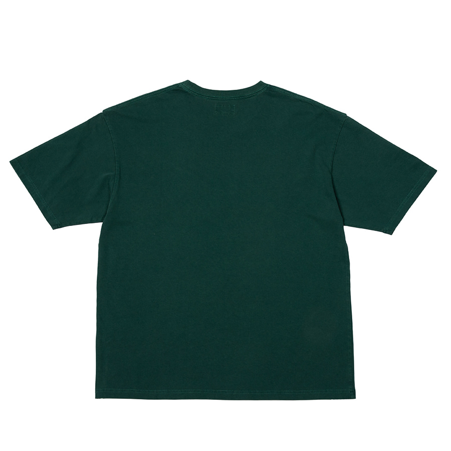 simple logo pigment t-shirt Green
