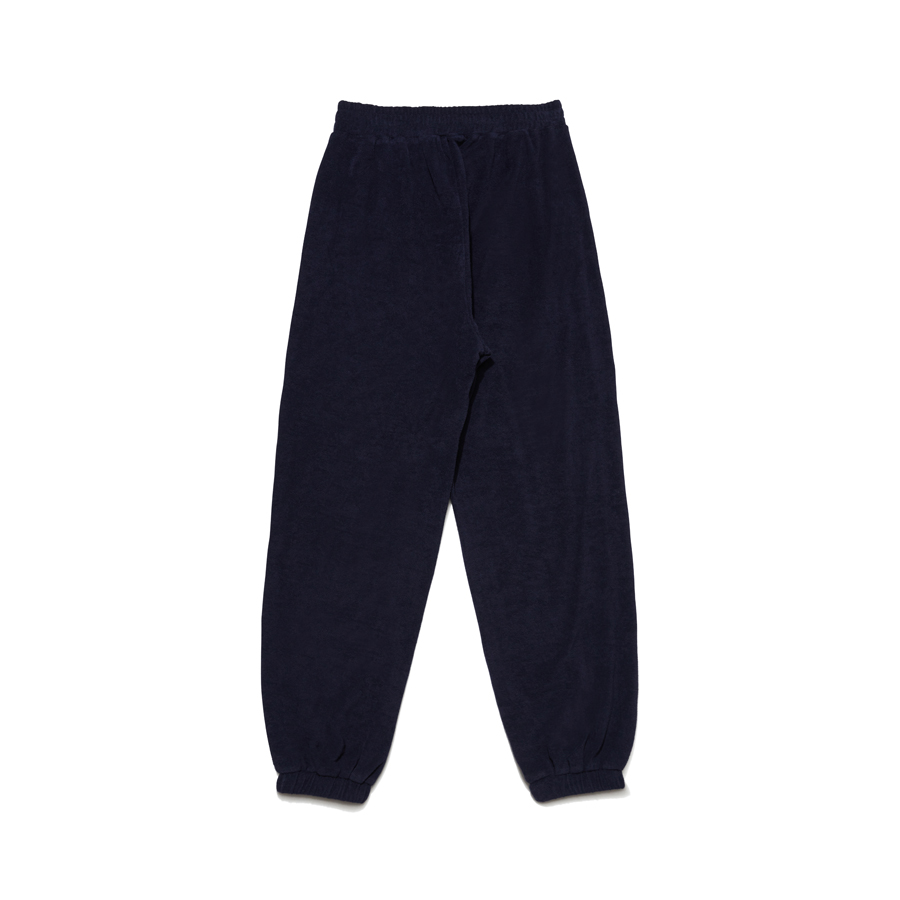 (W) FLOWER TERRY SET-UP PANTS NAVY