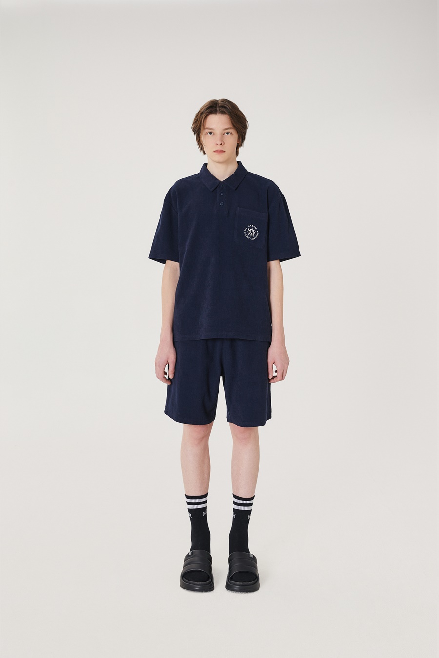 SOLID TERRY SET-UP SHORTS NAVY
