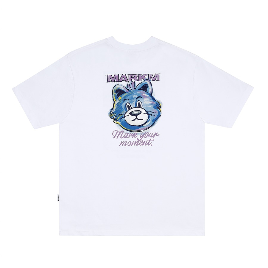 WATER COLOR CAT T-SHIRT WHITE