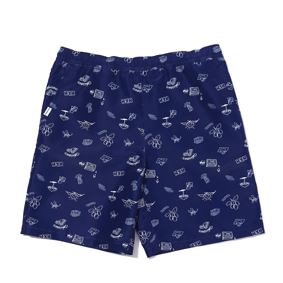 ALL OVER PATTERN SHORTS NAVY