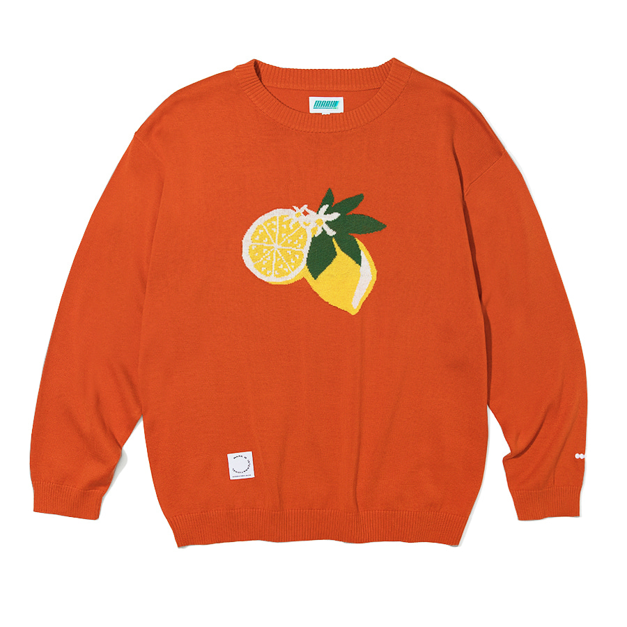 Lemont Knit Sweatshirt Orange