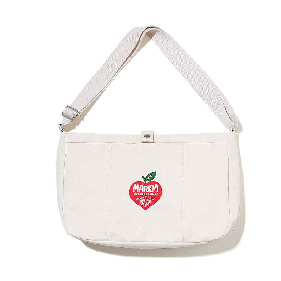 ALWAYS LOVE HEART CANVERS BAG IVORY
