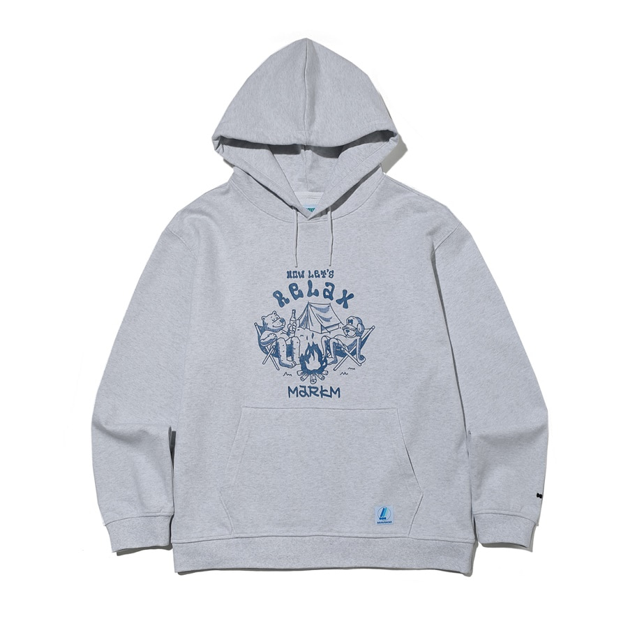 RELAX GRAPHIC HOODIE LIGHT GREY