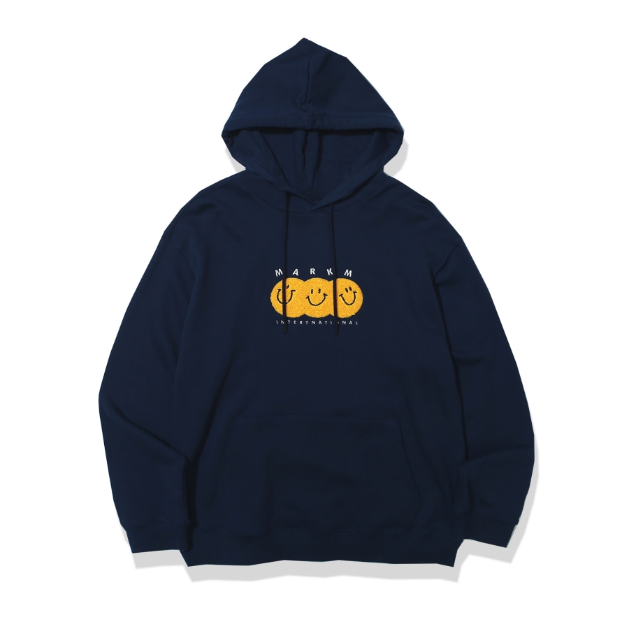 Smile Graphic Hoodie Navy