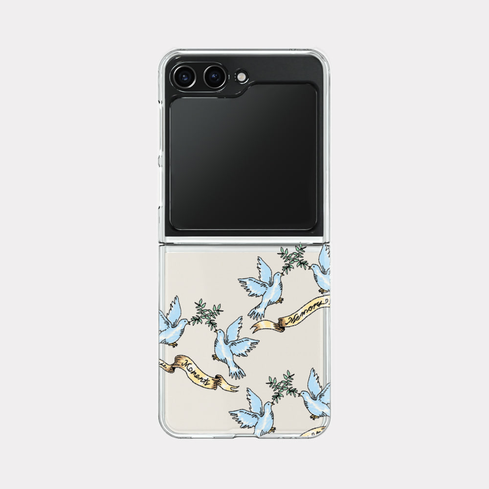 peaceful memory pattern design [zflip clear hard phone case]