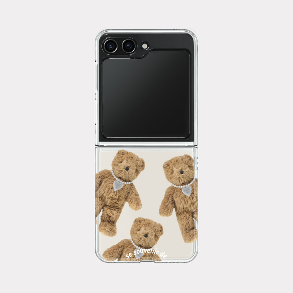 pattern teddy souvenir pendant design [zflip clear hard phone case]