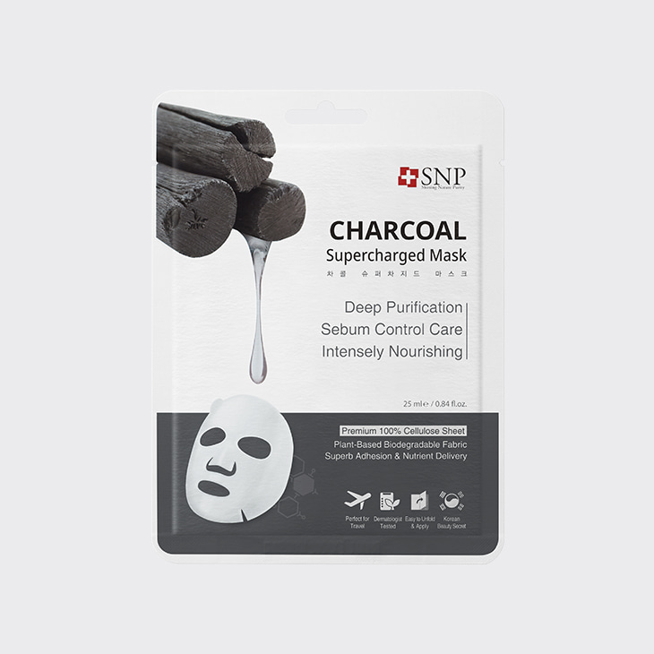 SNP Charcoal Supercharged Mask,K Beauty