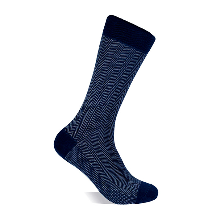 Herringbone Socks  - Blue