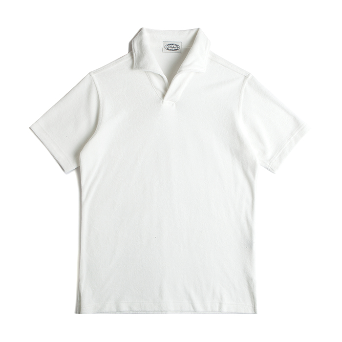 Terry Cotton Polo Shirts - White