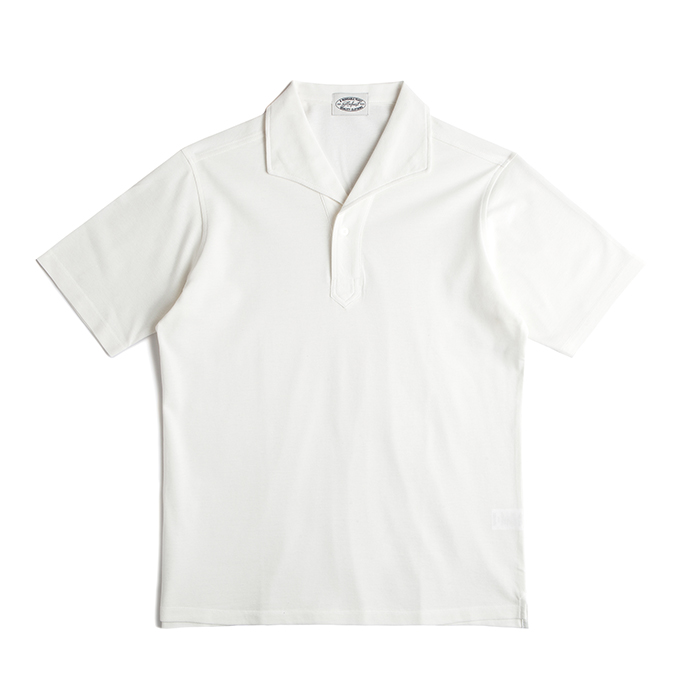 One Piece Collar Polo Shirts - White