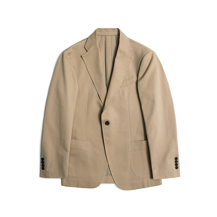 Peachskin Cotton Unconstructed Jacket - Beige