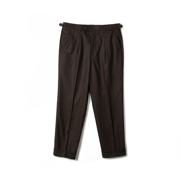 TJA Wool One Tuck Pants - Brown