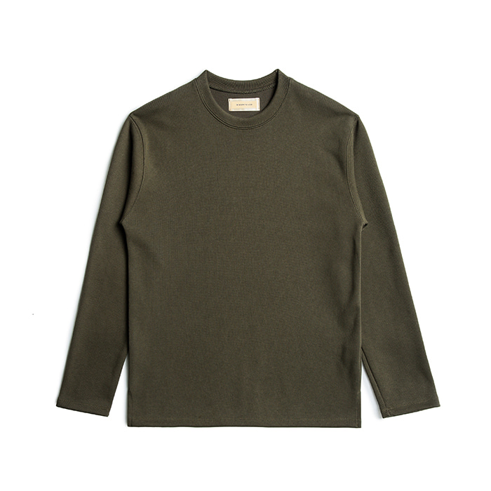 French Rib Cotton Sweater - Khaki