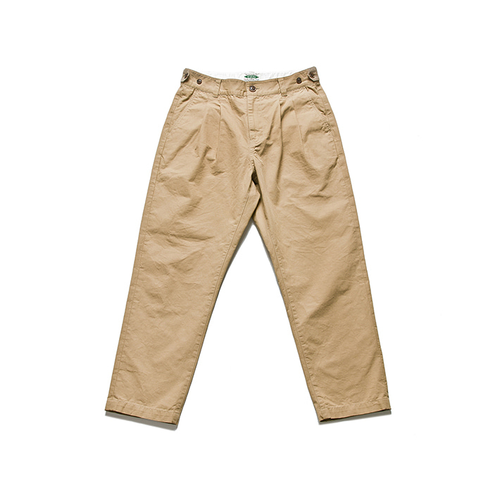 EP Tapered Cotton Trousers - Beige