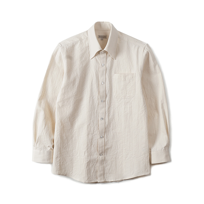 GTB Crinkle Oxford Cotton B.D Shirt - Cream